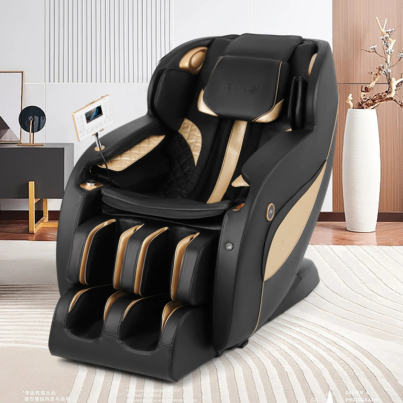 3DSLTrackZeroGravityLeatherHeatedMassageChairwithVoiceControl